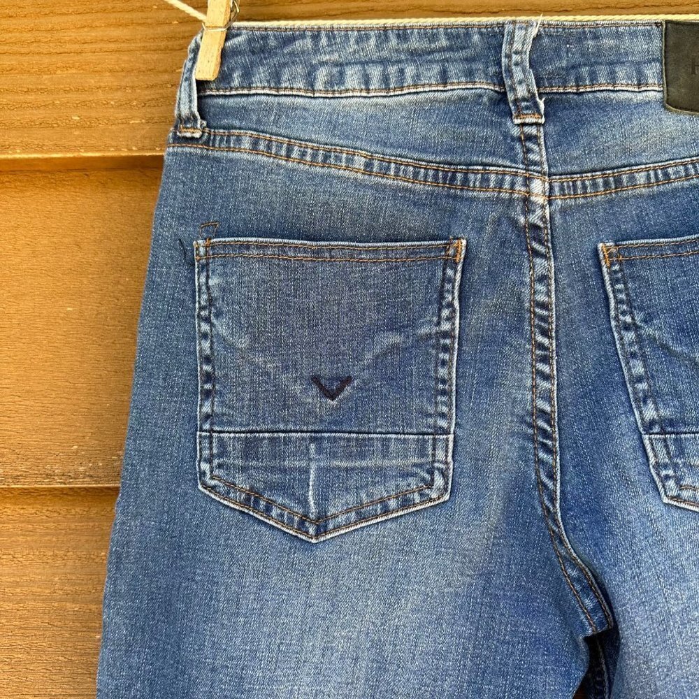 Hudson Skinny Mid-Rise Blue Medium Blue Denim Girls Size 12 - Picture 11 of 12